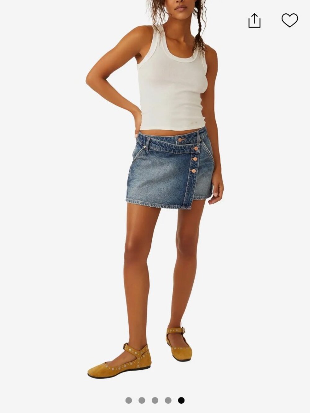Free People Wynne Demin Mini Skirt Size 28